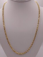  18KT YELLOW GOLD 22" ROPE LINK CHAIN