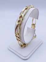  14KT YELLOW GOLD 9" FIGARO LINK BRACELET