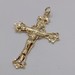  14KT YELLOW GOLD FILIGREE RELIGIOUS CROSS PENDANT