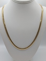  14KT YELLOW GOLD 24" CUBAN LINK CHAIN
