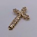  14KT YELLOW GOLD ~.30 TOTAL CARAT WT. BAGUETTE & ROUND DIAMOND CROSS PENDANT