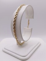  14KT YELLOW GOLD 8" ROPE LINK BRACELET