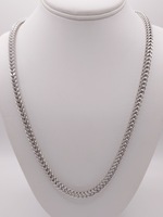  10KT WHITE GOLD 34.5" FRANCO HOLLOW LINK CHAIN