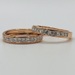  14KT ROSE GOLD ~.30 TOTAL CARAT WT. PRINCESS CUT DIAMOND HOOP EARRINGS