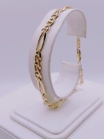  14KT YELLOW GOLD 8.5" FIGARO MARINER LINK BRACELET