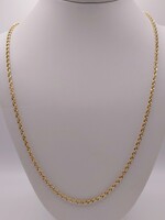  14KT YELLOW GOLD 26.5" ROPE LINK CHAIN