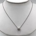  14KT WHITE GOLD ~.10 CARAT BEZEL SET DIAMOND PENDANT ON CABLE CHAIN NECKLACE