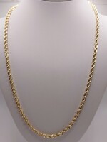  14KT YELLOW GOLD 24" ROPE LINK CHAIN