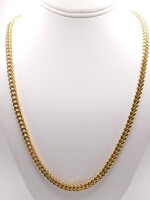 22KT YELLOW GOLD 24" FRANCO LINK CHAIN 