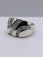  SIZE 10 10KT WHITE GOLD ~2 TOTAL CARAT WT. SQUARE AND ROUND DIAMOND RING