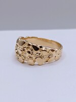  SIZE 10.5 14KT YELLOW GOLD NUGGET RING