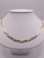 14KT TRI COLOR GOLD 18" VALENTINO LINK CHAIN