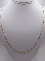  14KT YELLOW GOLD 24.5" BEAD LINK CHAIN