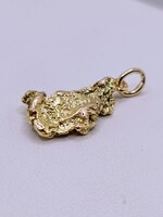  21kt YELLOW GOLD RIVER NUGGET PENDANT