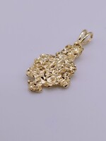  14KT YELLOW GOLD NUGGET PENDANT