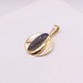 18kt Yellow Gold Oval Black Opal Cabochon Round Pendant