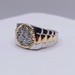  SIZE 10.5 14KT TWO TONE GOLD ~.56 TOTAL CARAT WT. DIAMOND ROLEX STYLE RING