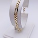  14KT YELLOW GOLD 7.5" DIAMOND CUT FIGARO LINK BRACELET