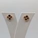  18KT YELLOW GOLD 1/2" CLOVER STUD EARRINGS