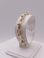  18KT YELLOW GOLD 7" PAPER CLIP LINK BRACELET