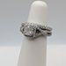  SIZE 5.5 950 PLATINUM 1.01 CARAT GIA CERTIFIED DIAMOND CENTER ACCENTED RING SET