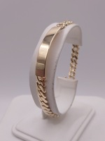  14KT YELLOW GOLD 7.5" BLANK ID CUBAN LINK BRACELET
