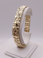  10KT YELLOW GOLD 8.5" NUGGET LINK BRACELET