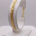  24KT YELLOW GOLD 7" ETCHED MARINER LINK BRACELET