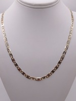  14KT TRI COLOR GOLD 24.5" VALENTINO LINK CHAIN