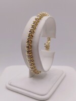  14KT YELLOW GOLD ~3 TOTAL CARAT WT. CHAMPAGNE DIAMOND 7" TENNIS BRACELET
