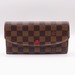  **Secondhand** Louis Vuitton Red Damier Ebene Emilie Wallet 