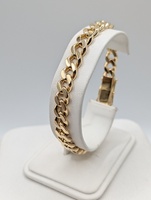  18KT YELLOW GOLD 8" CURB LINK BRACELET