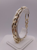  14KT YELLOW GOLD 9.5" FIGARO LINK BRACELET