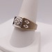  SZ 10 14KT YELLOW GOLD ~.22 TOTAL CARAT WT. SINGLE CUT DIAMOND CLUSTER TOP RING