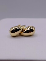  18KT YELLOW GOLD PUFFY TEARDROP POST EARRINGS
