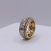  SIZE 9 14KT YELLOW GOLD ~4 TOTA CARAT WT. DIAMOND ETERNITY BAND RING