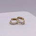  10KT YELLOW GOLD ~.20 TOTAL CARAT WT. BAGUETTE DIAMOND HUGGIE HOOP EARRINGS