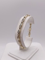  14KT YELLOW GOLD ~2 TOTAL CARAT WT. DIAMOND 7.5" TENNIS BRACELET