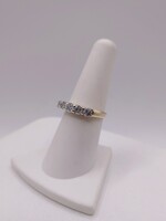  SIZE 7 14KT YELLOW GOLD ~.80 TOTAL CARAT WT. ROUND 5-DIAMOND BAND RING