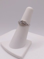  SZ 5 950 PLATINUM ~.80 CARAT OLD EUROPEAN CUT DIAMOND WITH ACCENTS VINTAGE RING