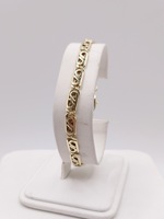  14KT YELLOW GOLD 7.5" INIFINITY STYLE DESIGN LINK BRACELET