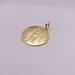  18KT YELLOW GOLD RELIGIOUS 1" MEDALLION PENDANT