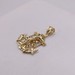  14KT YELLOW GOLD RELIGIOUS CROSS 1" ANCHOR PENDANT