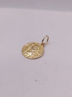  10KT YELLOW GOLD 5/8" ST. CHRISTOPHER MEDAL PENDANT