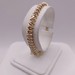  14KT YELLOW GOLD ~3 TOT. CARAT WT. ROUND DIAMOND 7" SPIRAL LINK TENNIS BRACELET