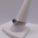  SIZE 10 14KT WHITE GOLD ~.50 TOTAL GEM WT. SYNTHETIC ALEXANDRITE & DIAMOND RING