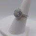  SIZE 7 14KT WHITE GOLD ~1.6 TOTAL CARAT WT. ROUND DIAMOND CLUSTER TOP RING