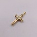  18KT YELLOW GOLD WRAPPED TEXTURED 1" CROSS PENDANT
