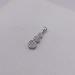  14KT WHITE GOLD ~.40 TOTAL CARAT WT. DIAMOND GRADUATED CLUSTER 3/4" PENDANT