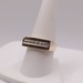  SZ 9.5 14KT YELLOW GOLD ~.30 TOTAL CARAT WT. DIAMOND ACCENT RECTANGLE TOP RING